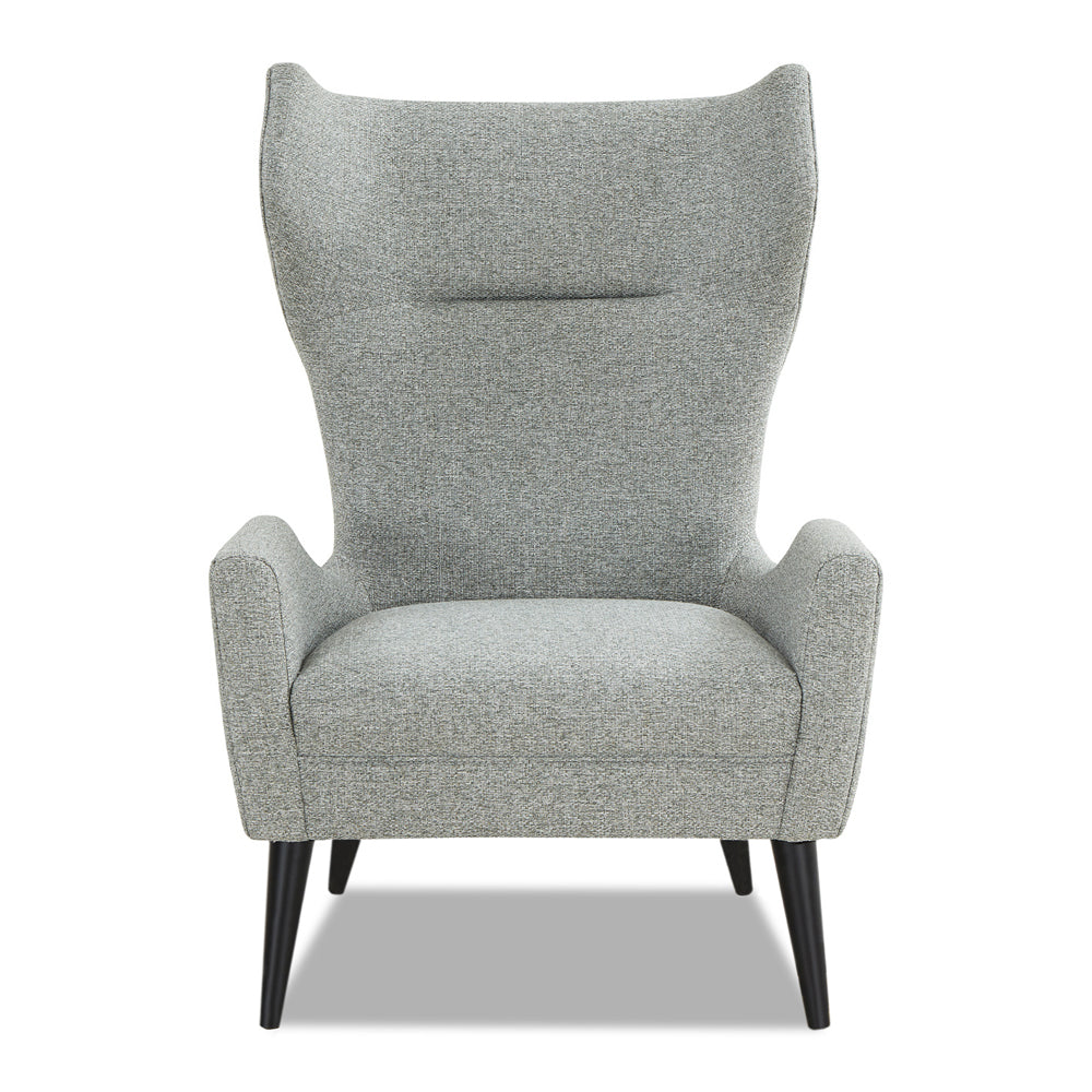 Liang & Eimil Vendome Occasional Chair in Emporio Grey Fabric with Solid Wood Legs
