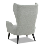 Liang & Eimil Vendome Occasional Chair in Emporio Grey Fabric with Solid Wood Legs