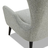 Liang & Eimil Vendome Occasional Chair in Emporio Grey Fabric with Solid Wood Legs