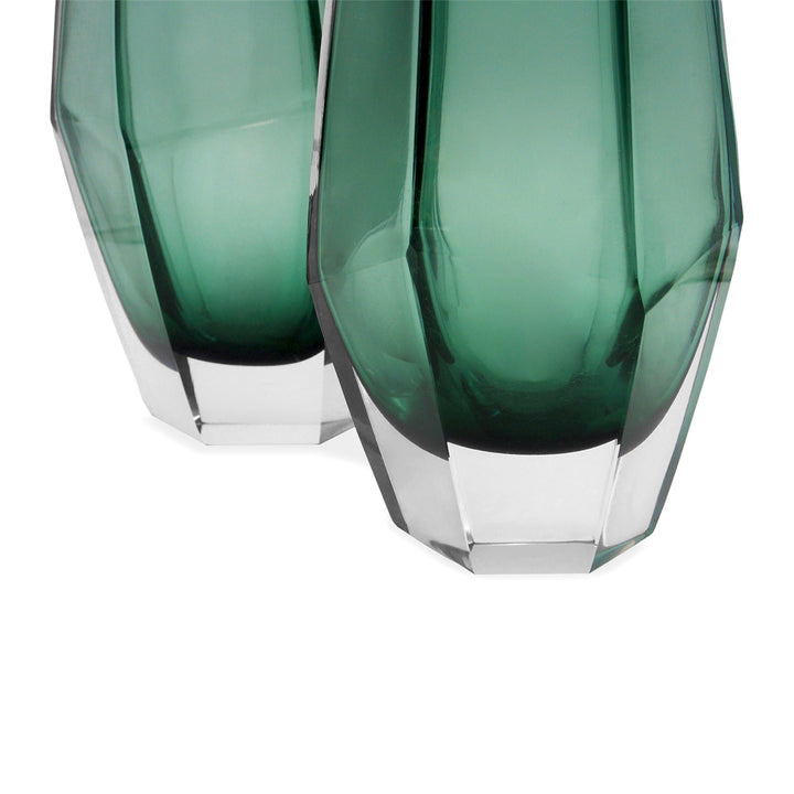 Liang & Eimil Wiley Glass Vase in Green - Large