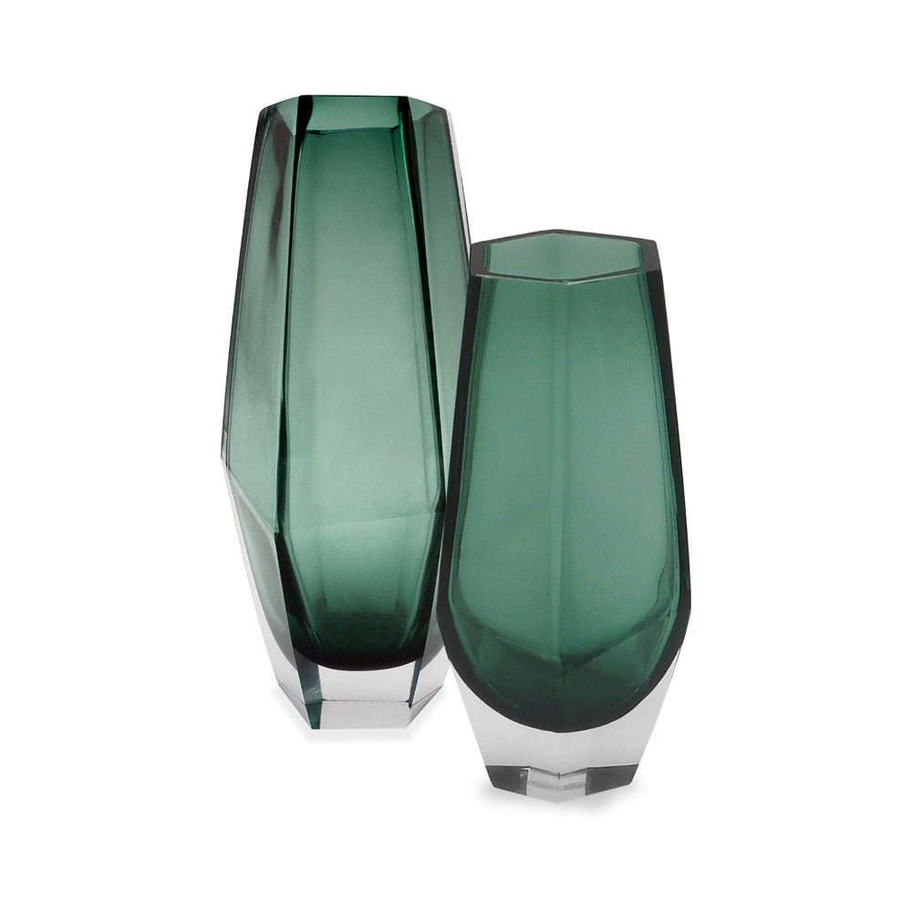 Liang & Eimil Wiley Glass Vase in Green - Small