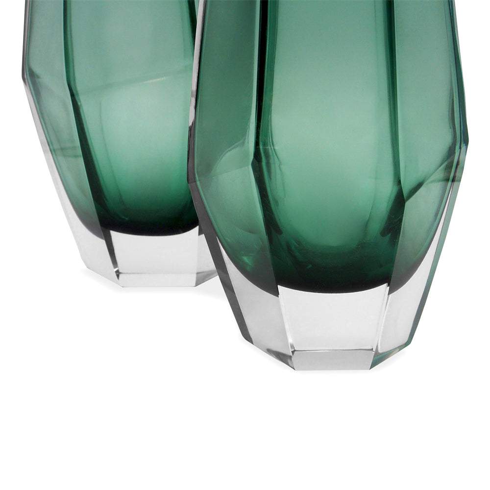 Liang & Eimil Wiley Glass Vase in Green - Small