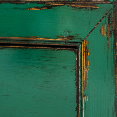 Lingbao Peacock Wide Chest of Drawers in Green