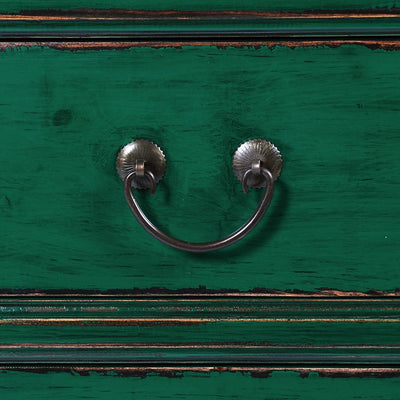 Lingbao Peacock Wide Chest of Drawers in Green