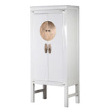 Lingbao Tall White Cabinet with 2 Doors – Excess Stock