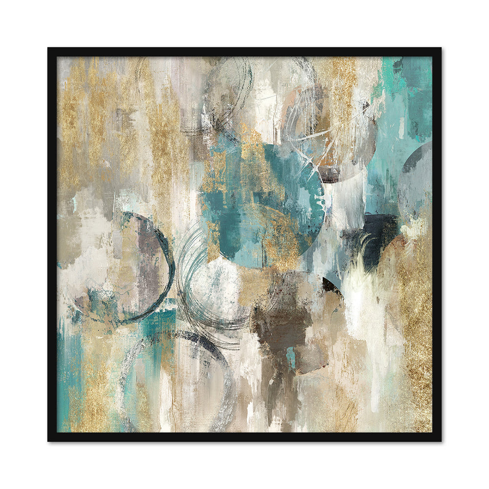 Berkeley Designs Luanda Abstract Artwork Oil on Canvas with Foil Accent