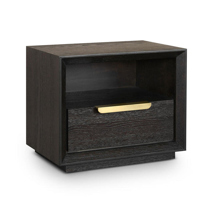 Berkeley Designs Aspen Bedside Cabinet with Coffee Oak Veneer
