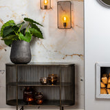 Light & Living Yinthe Open Cabinet in Black Metal