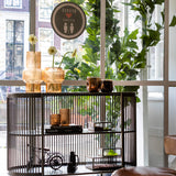 Light & Living Yinthe Open Cabinet in Black Metal