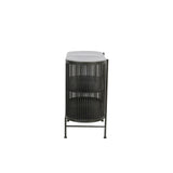 Light & Living Yinthe Open Cabinet in Black Metal