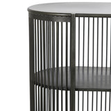 Light & Living Yinthe Open Cabinet in Black Metal