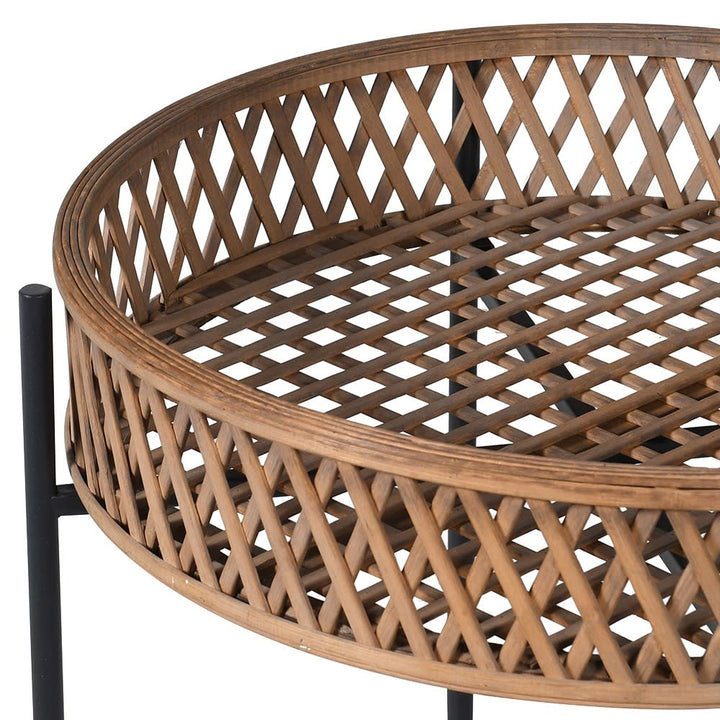 Maharaja Rattan Tray Side Table - Excess Stock