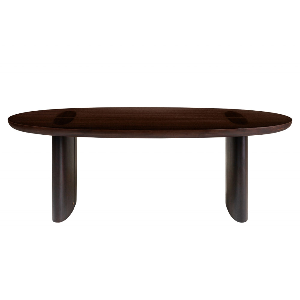 Maritima Oval Dining Table with Smoked Eucalyptus Veneer - 230cm