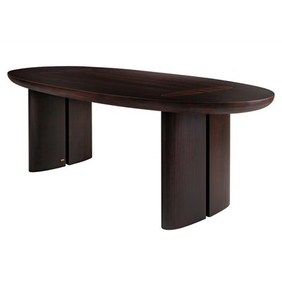 Maritima Oval Large Dining Table with Smoked Eucalyptus Veneer - 270cm