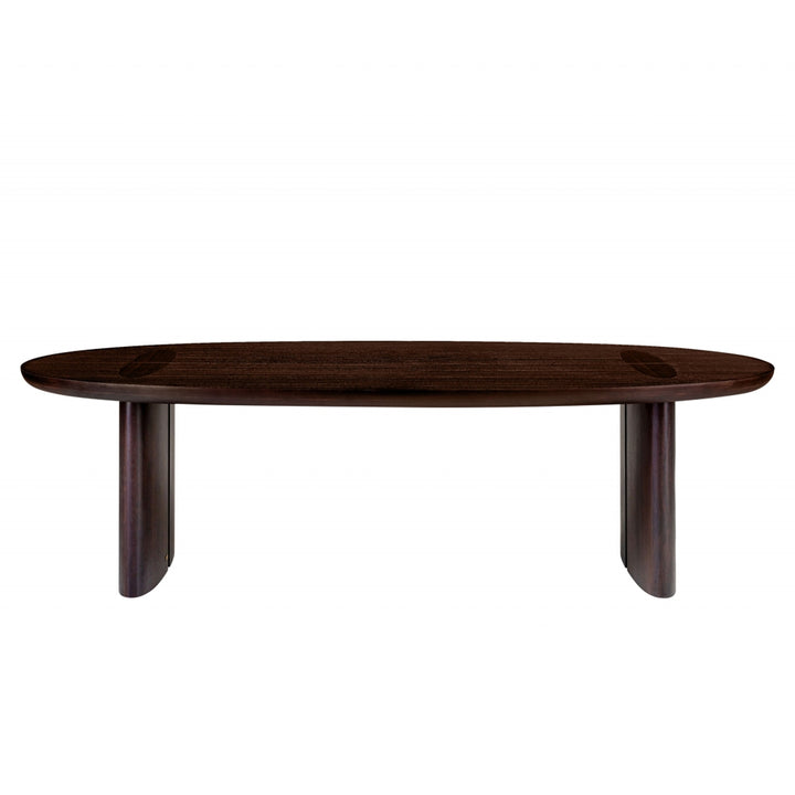 Maritima Oval Large Dining Table with Smoked Eucalyptus Veneer - 270cm