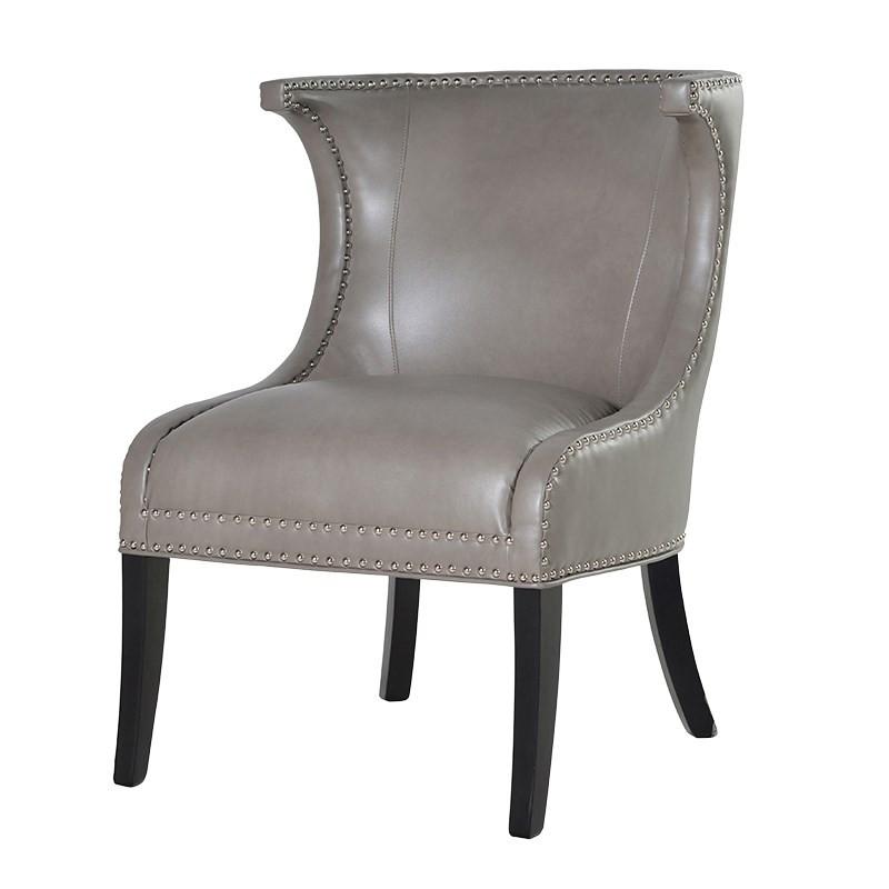 Mayfair Grey Studded Wing Dining Chair - Open Box Return