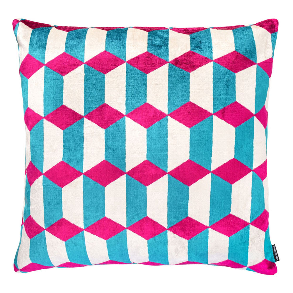 Melia Ikat Velvet Cushion Range (multiple designs) – Small