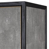 Dellora Wine Cabinet in Oak and Faux Shagreen
