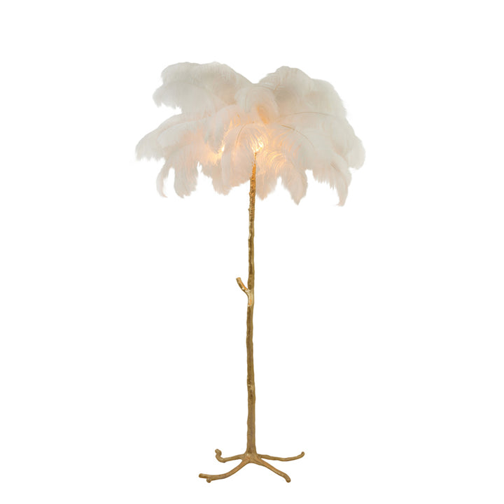 Light & Living Feather Floor Lamp – White