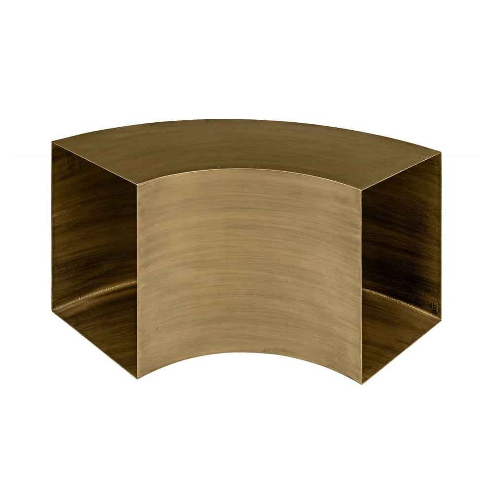 Onda Curved Table with Steel and Bronze Finish
