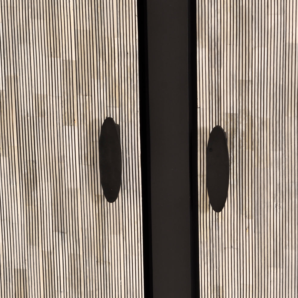 Palermo Iron Cabinet with Bone Inlay