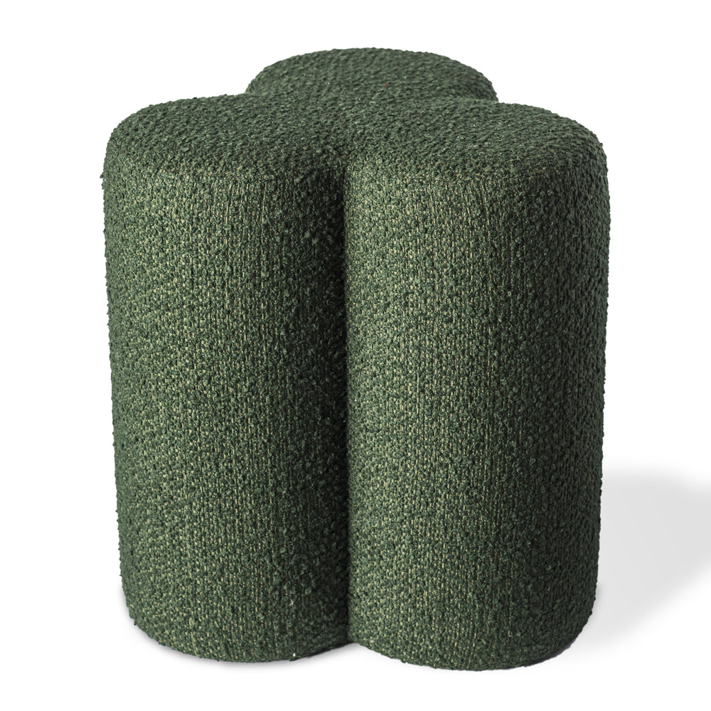 Pols Potten Clover Stool in Green Boucle