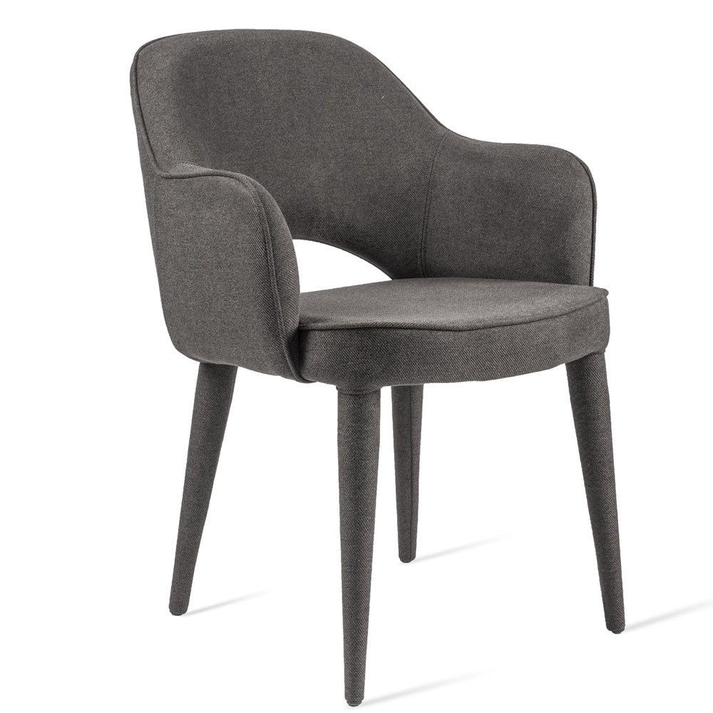 Pols Potten Cosy Chair with Arms in Grey Fabric
