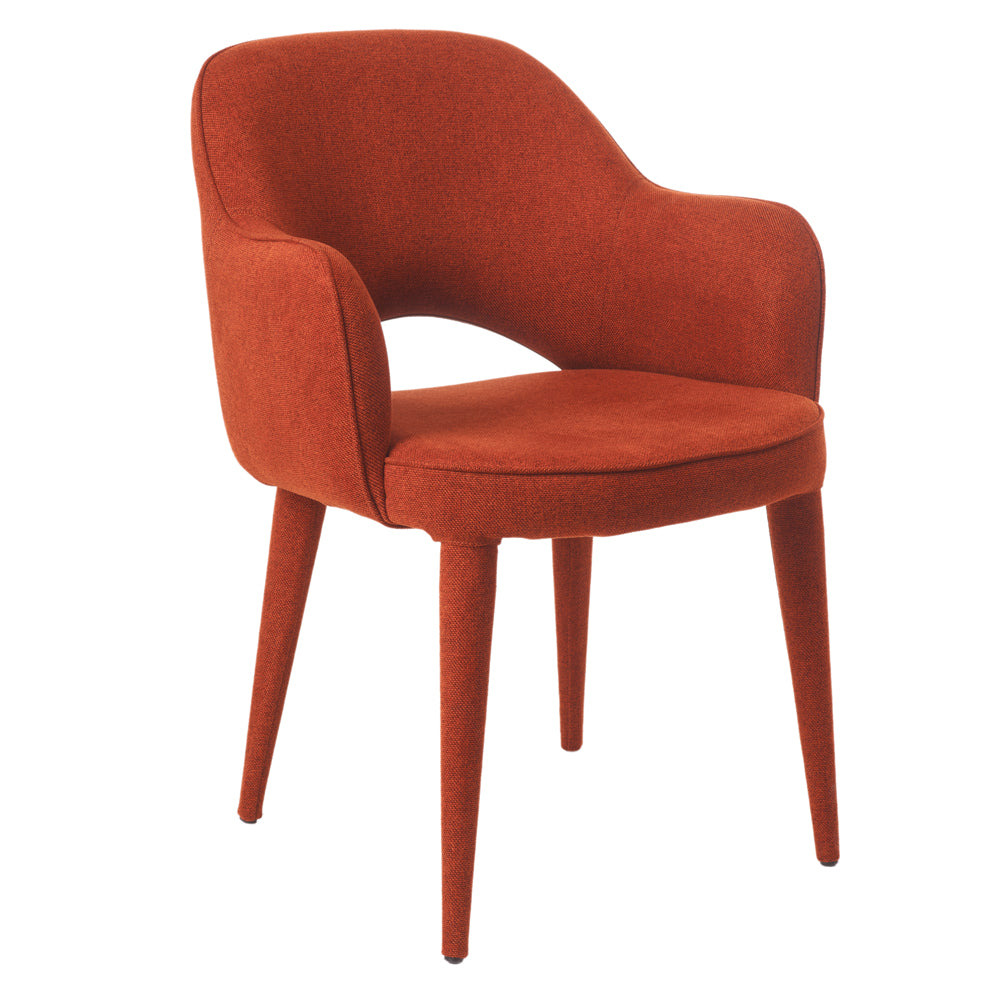 Pols Potten Cosy Chair with Arms in Rust Fabric