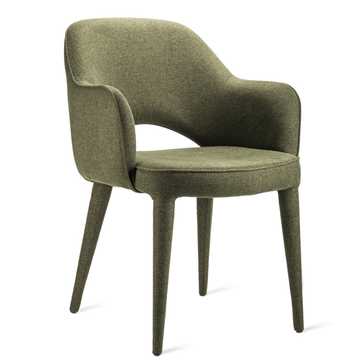 Pols Potten Cosy Chair with Arms in Green Fabric