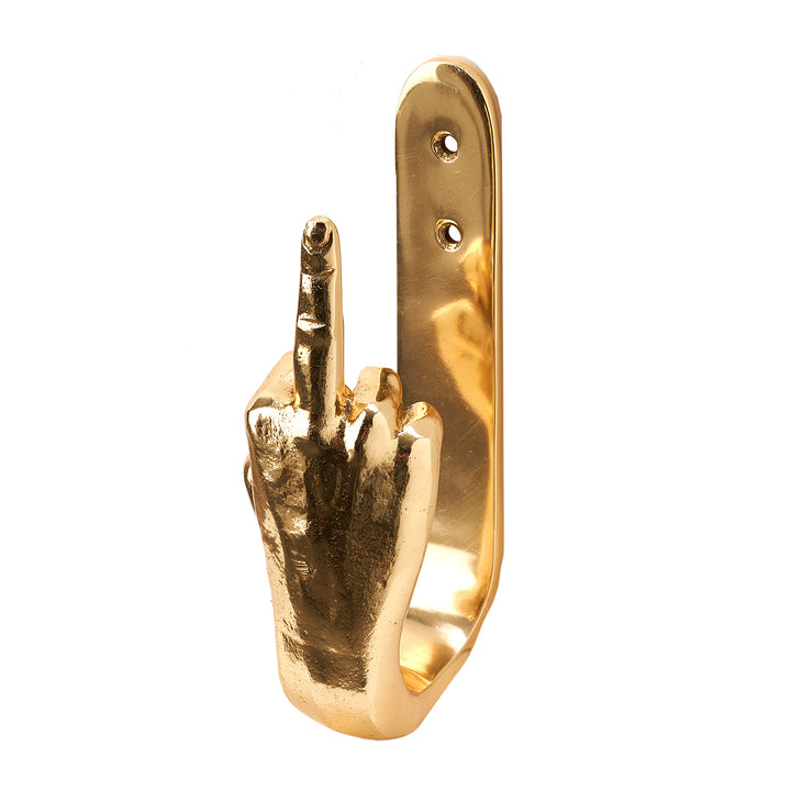 Pols Potten F-You Hand Hook in Gold