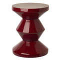 Pols Potten Migg Zig Zag Stool in Ruby Red Lacquered Polyester ...