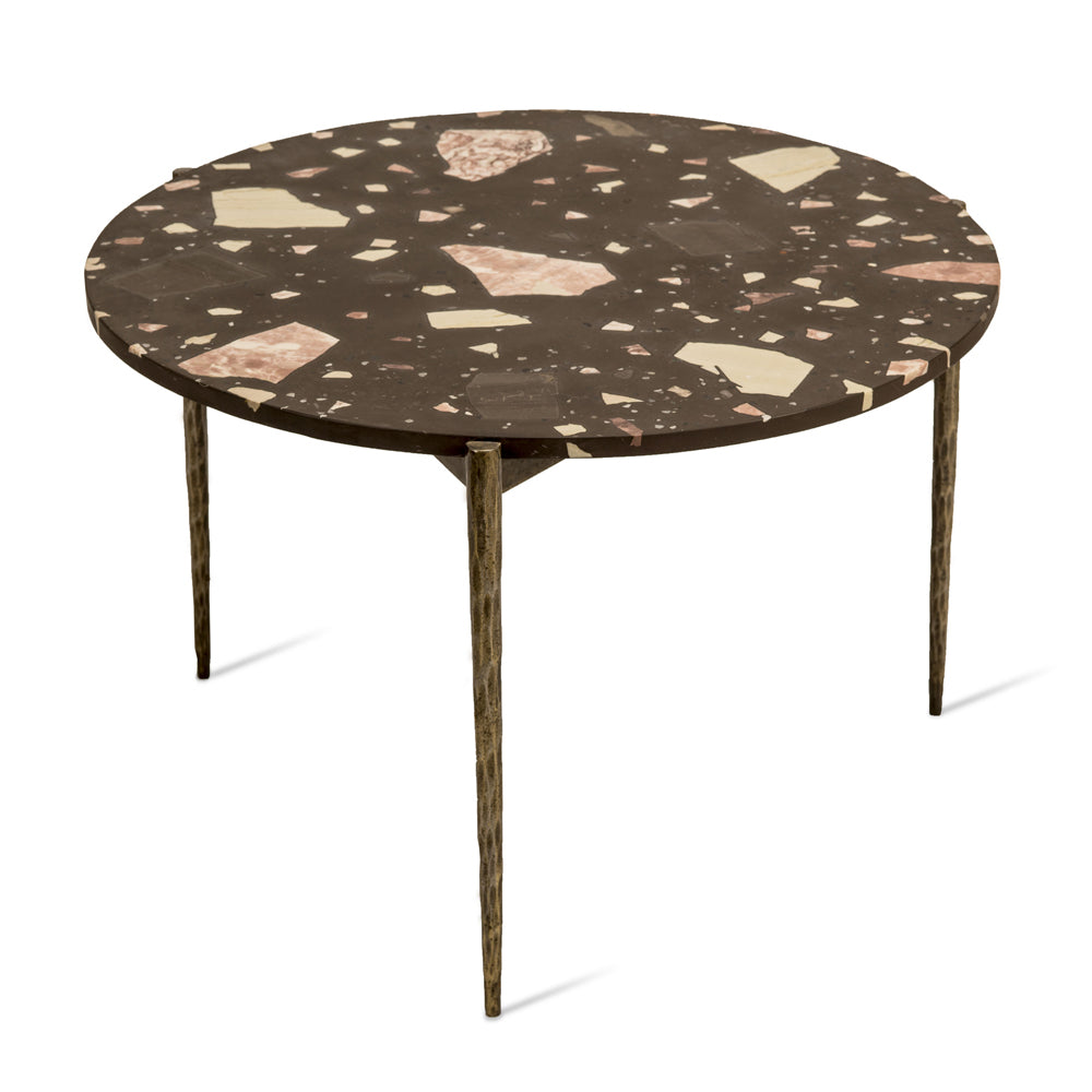 Pols Potten Nougat Coffee Table with Brown Terrazzo Stone Top