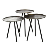 Pols Potten Skippy Tables with Aluminium and Iron – Set of 3