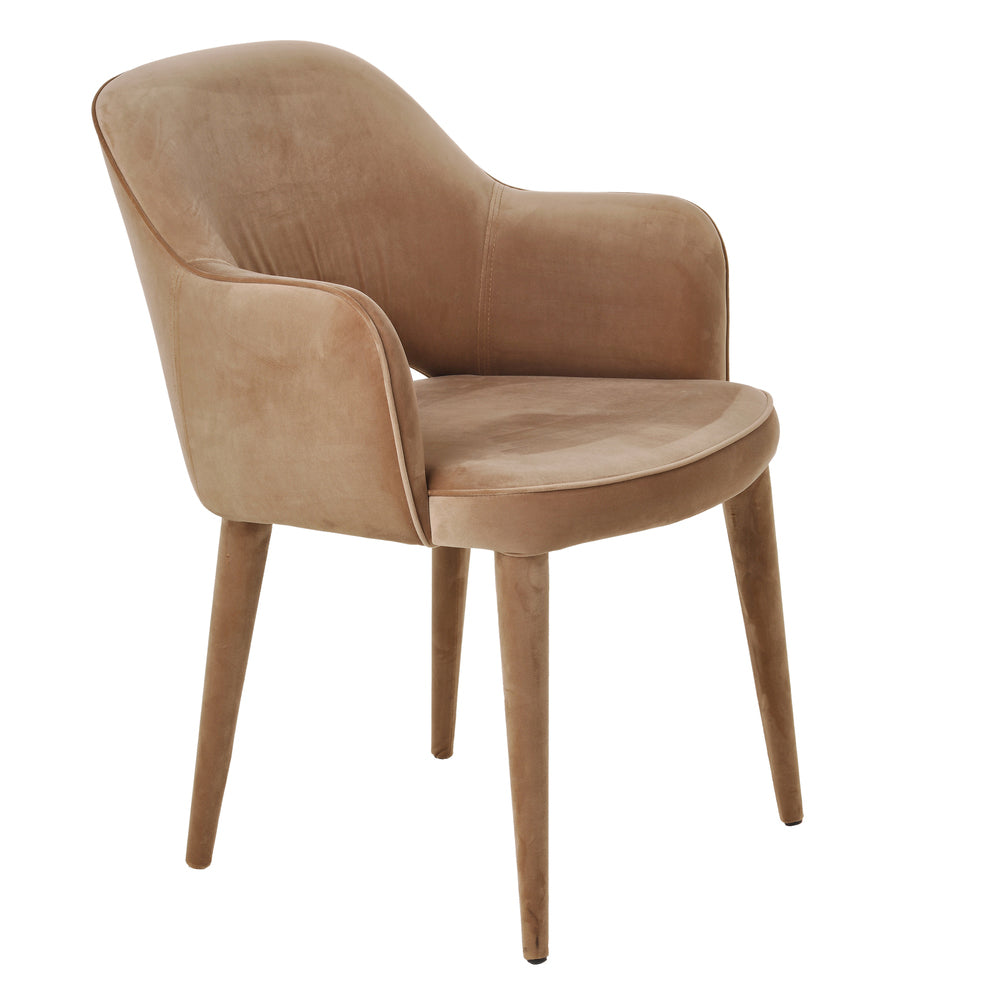 Pols Potten Cosy Chair in Beige Velvet