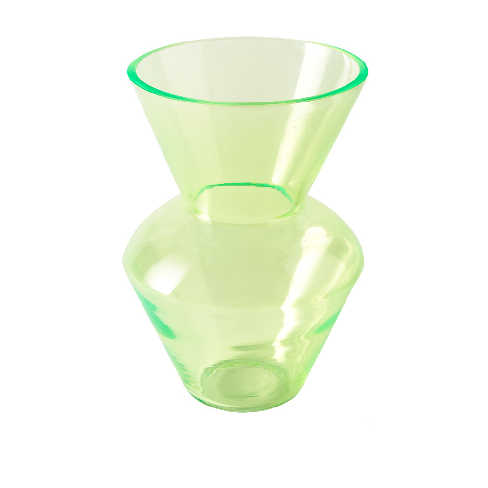 Pols Potten Fat Neck Vase in Green Glass