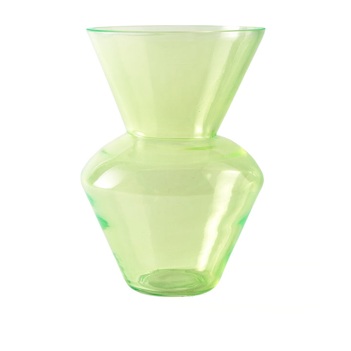 Pols Potten Fat Neck Vase in Green Glass