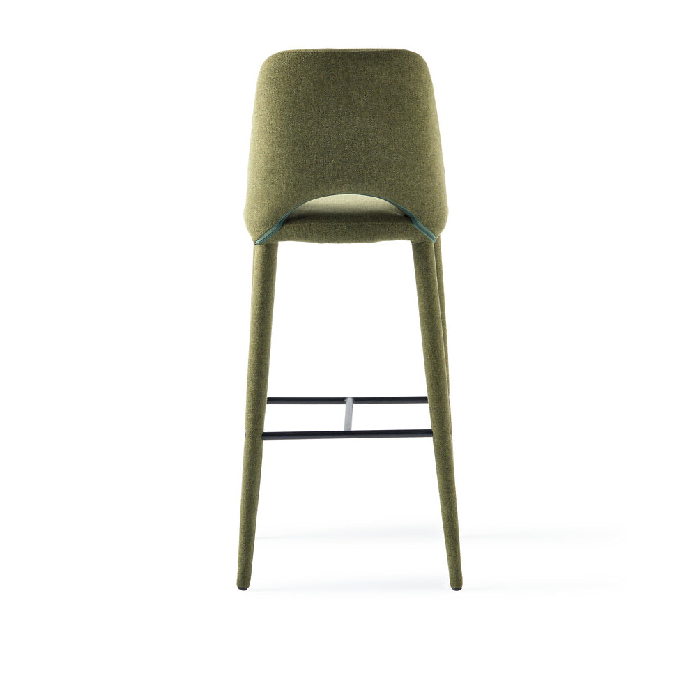 Pols Potten Holy Bar Stool in Olive Green Fabric