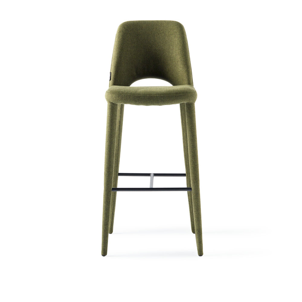 Pols Potten Holy Bar Stool in Olive Green Fabric