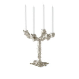Pols Potten Pascal Smelik Drip Candle Holder in Silver – 4 Arms