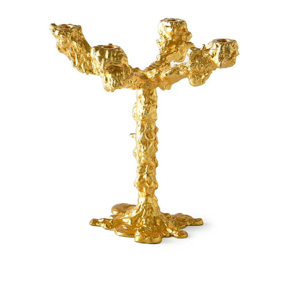 Pols Potten Pascal Smelik Drip Candle Holder in Gold – 4 Arms