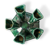 Pols Potten Puyi Vase in Dark Green Ceramic