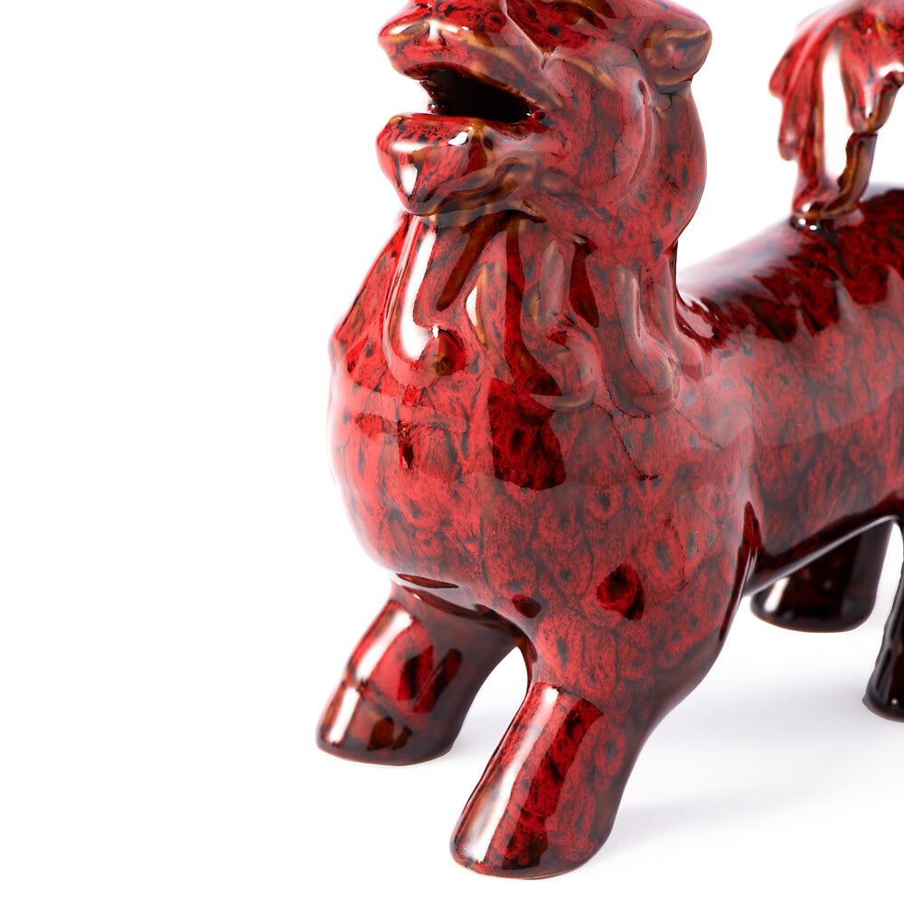 Pols Potten Qilin Statue – Coral Red