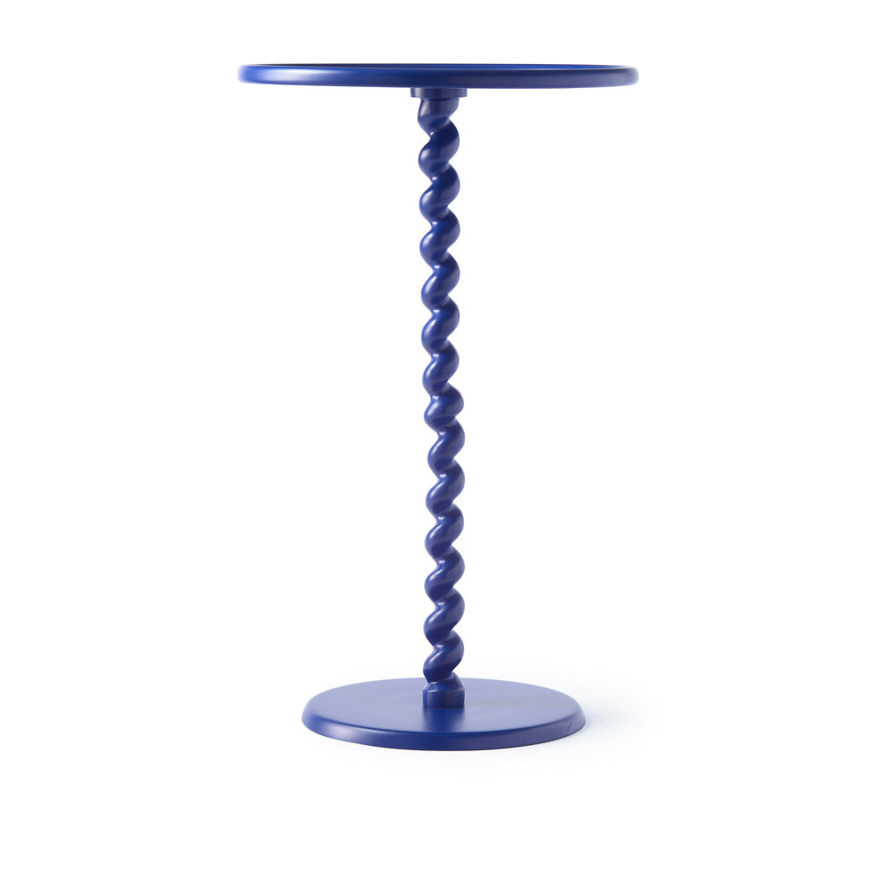 Pols Potten Twister Bar Table in Blue Metal