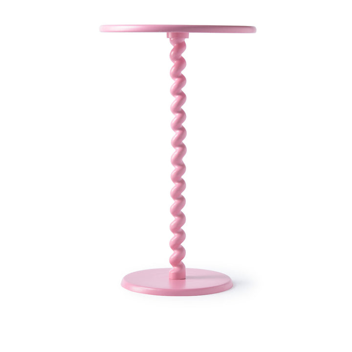 Pols Potten Twister Bar Table in Pink Metal