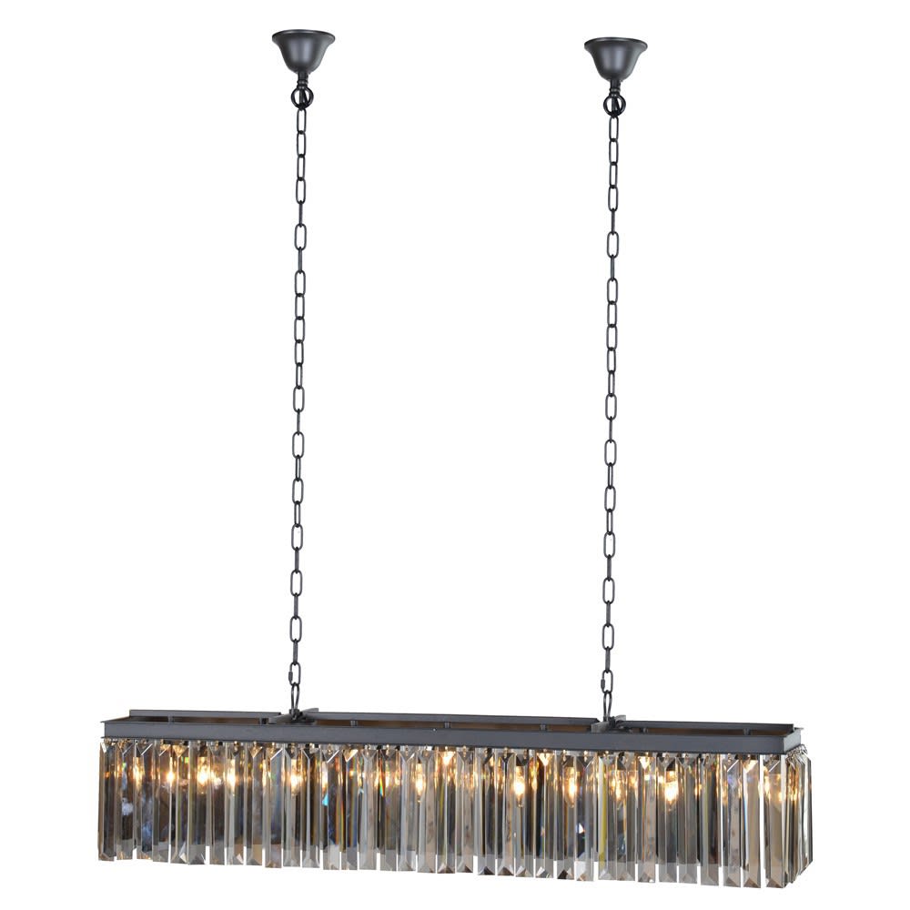 Prohibition Smoked Crystal Chandelier