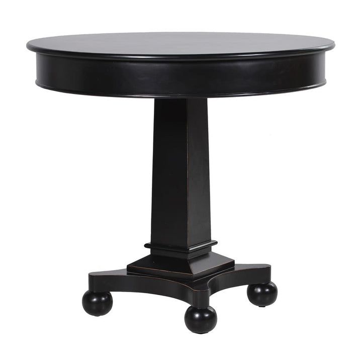 Provence Round Black Pedestal Table