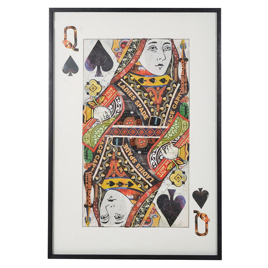 Queen of Spades Framed Collage Artwork – Shropshire Design