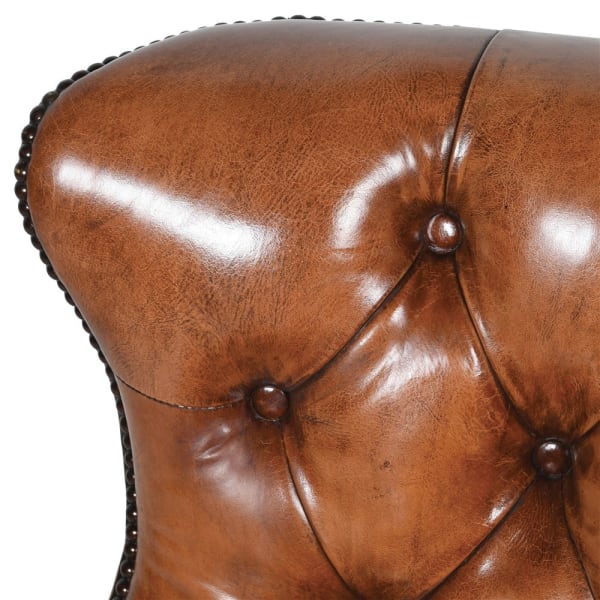 Angello Leather Salon Armchair