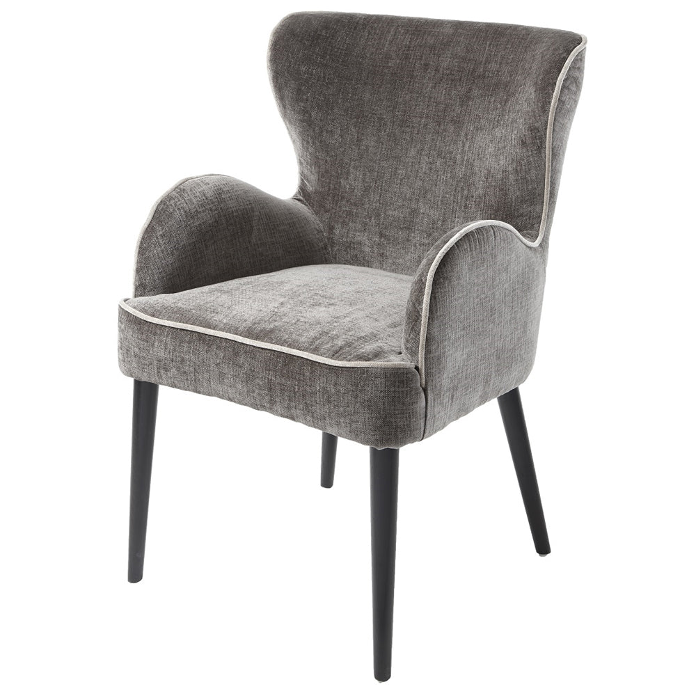 RV Astley Aieta Chair with Grey Chenille Fabric