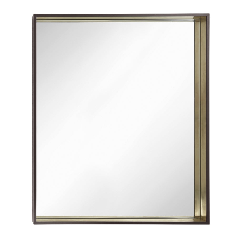 RV Astley Alyn Mirror in Chocolate and Brass Finish